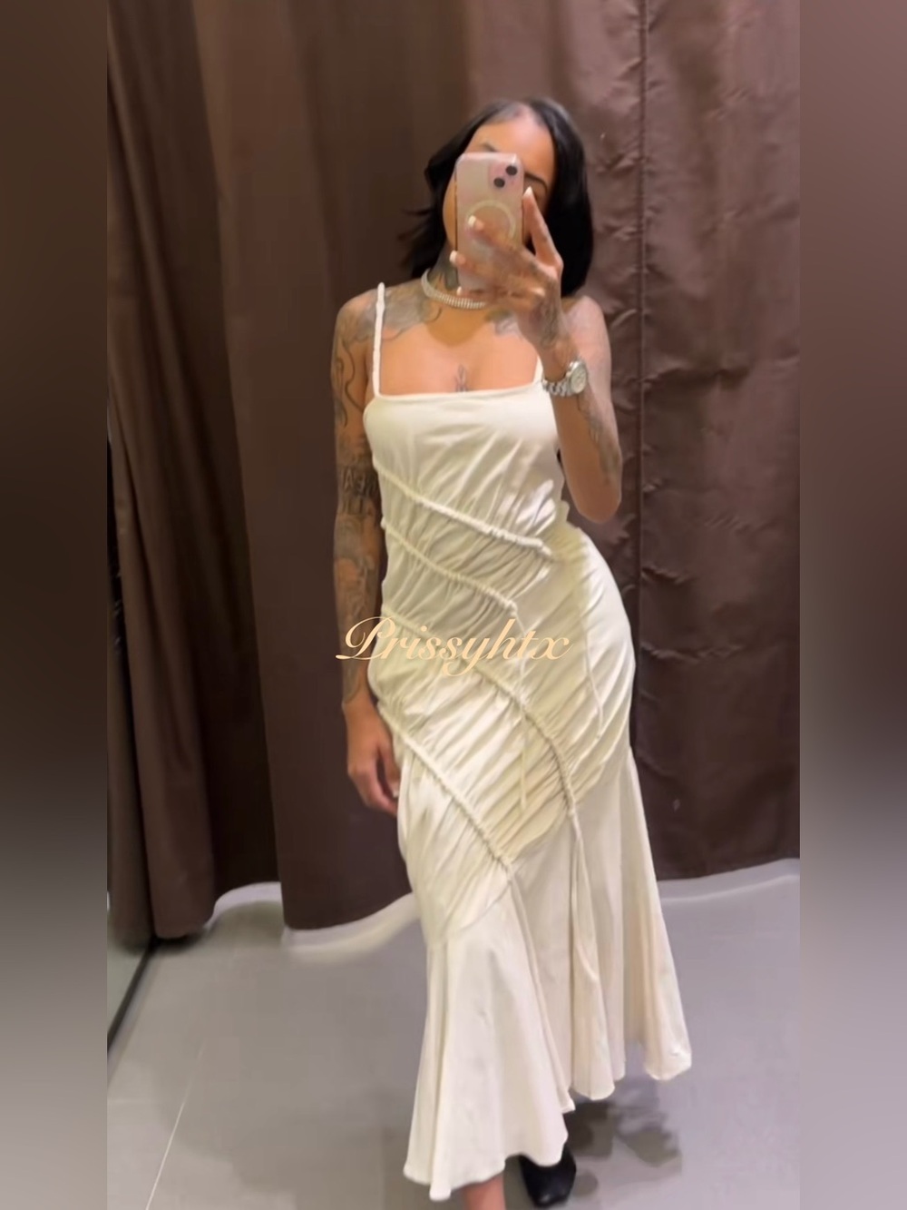 ZARA LONG DRAPED DRESS